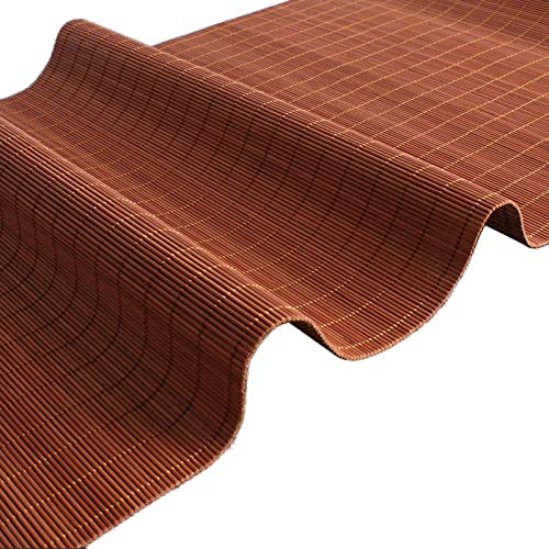Lqdp Chemin de Table Petits Chemins de Table en Bambou pour Tables Basses, Tapis de Thé Résistant À La Chaleur Marron de Style Ferme pour Salon de Thé de Cuisine, Largeur 30cm/40cm/50cm Cover