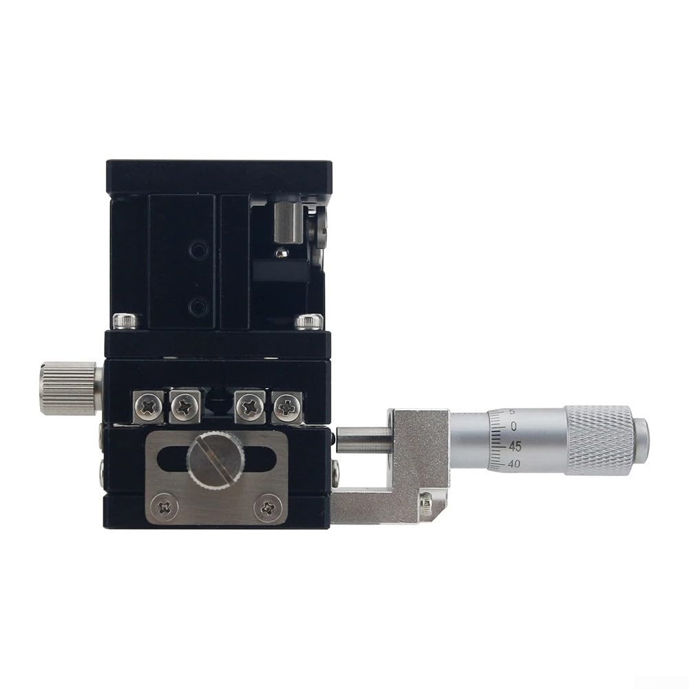 Mesa deslizante lineal manual de 40 x 40 mm, riel de tornillo transversal para microscopios, equipo de prueba, plataforma de desplazamiento