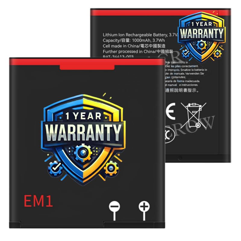 Image of Original EM1 Battery Compatible for BlackBerry Curve 9350 | Curve 9360 | Curve 9370 - (1000mAh) - 1 Year Warranty