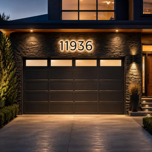 DIDALIFE Custom Backlit House Numbers, Waterproof LED Address Sign