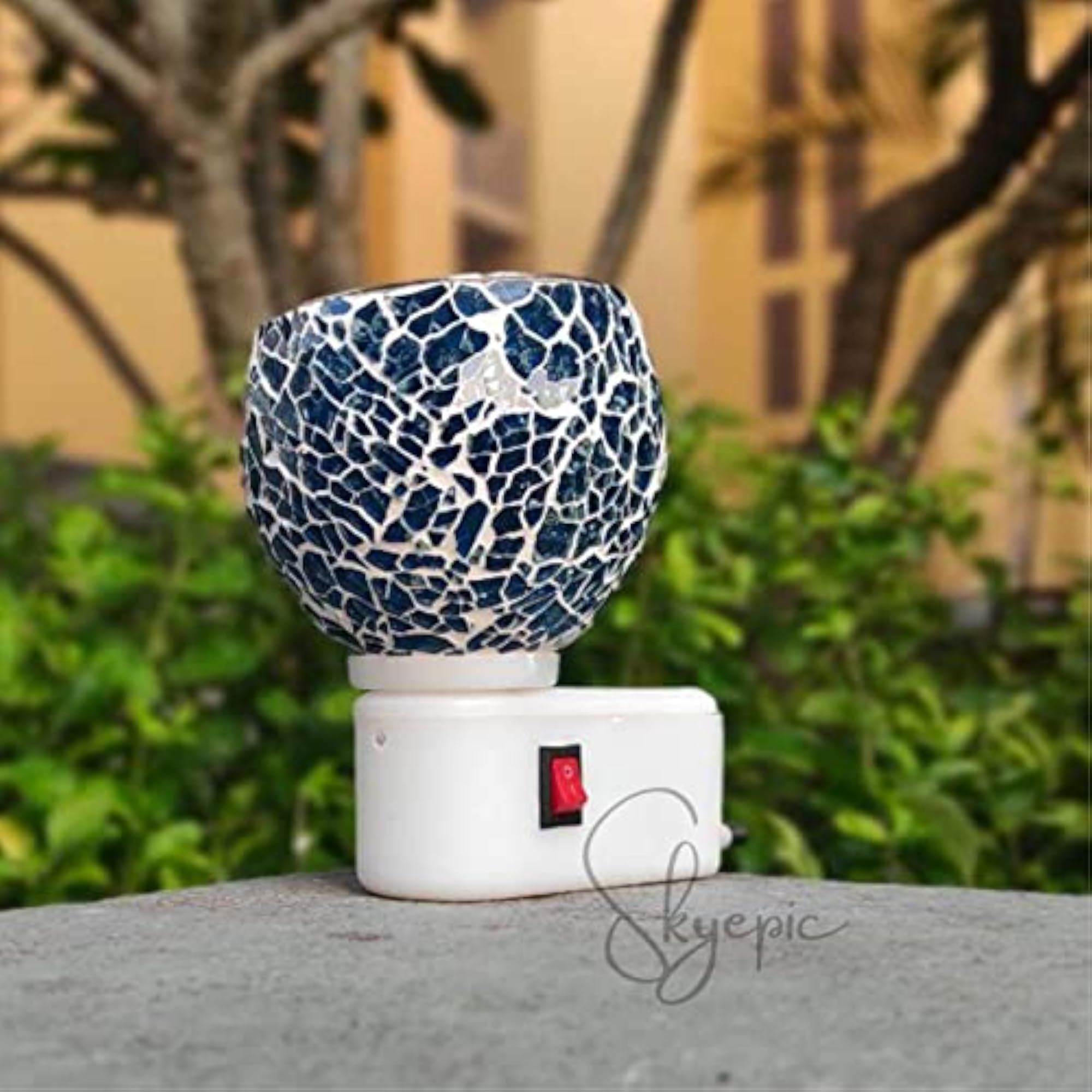 Home Decor Glass Kapoor Dani Aroma Diffuser with Night Lamp