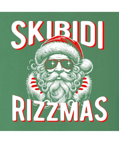 Go All Out Skibidi Rizzmas Cool Santa Funny Christmas Mens Toddler Women Youth T-Shirt3