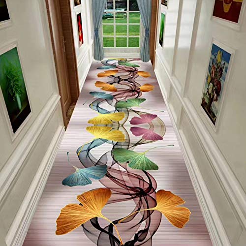 Tapis couloir lavable et doux avec impression 3D géométrique moderne rectangle