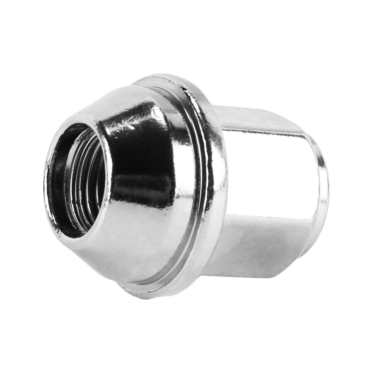 10 Tuercas de Rueda M14x1,5 hexagonales de 21 mm de Lado y 37 mm de Longitud, de Acero Plateado para Aplicaciones automotrices.