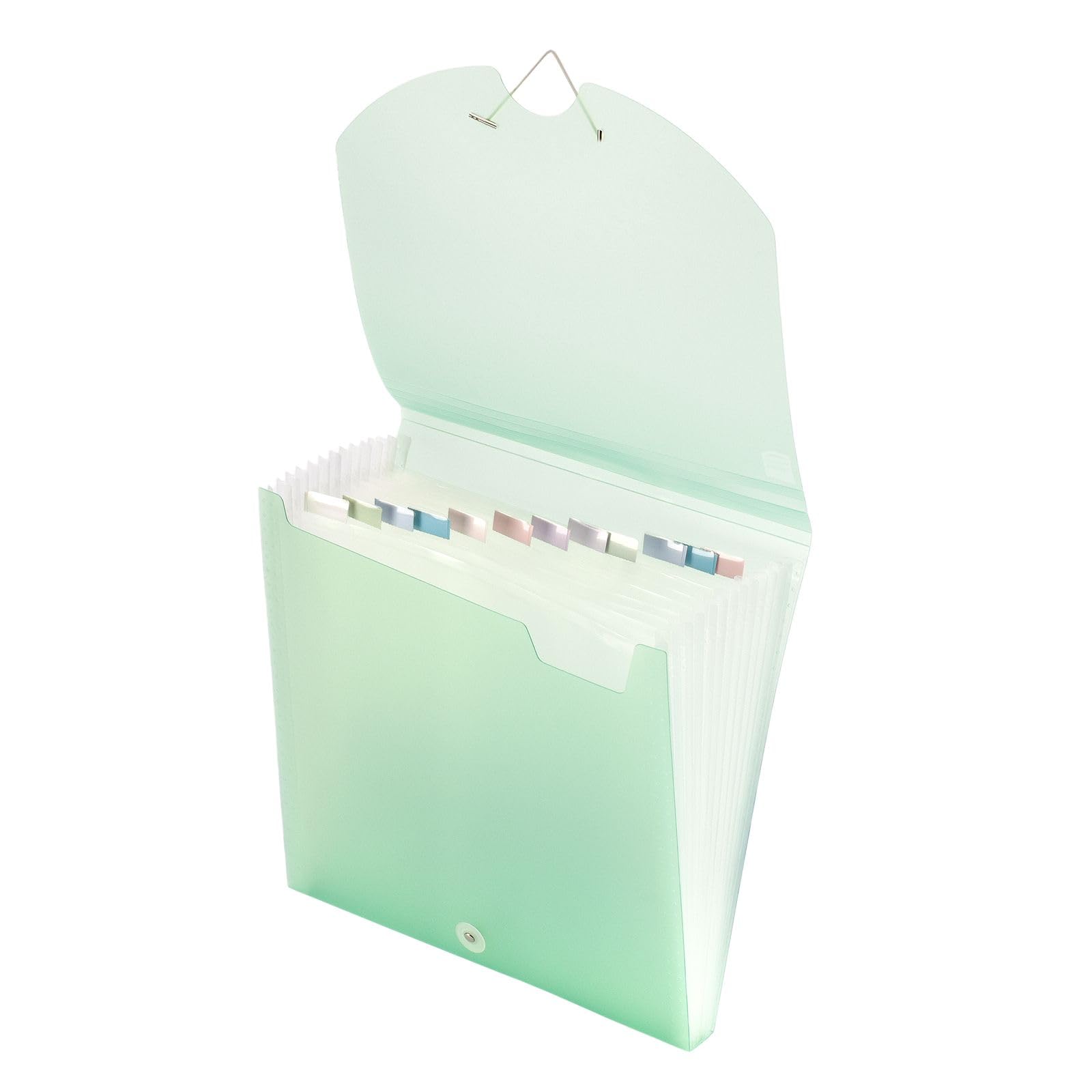 Vaessen Creative Expanding File Organiser Folder for Paperwork - 12.6 x 12.6 x 1.4 - with 12 Pockets for 100 Sheets of 12 x 12 - Binder for Scrapbook Paper, Documents and Letters