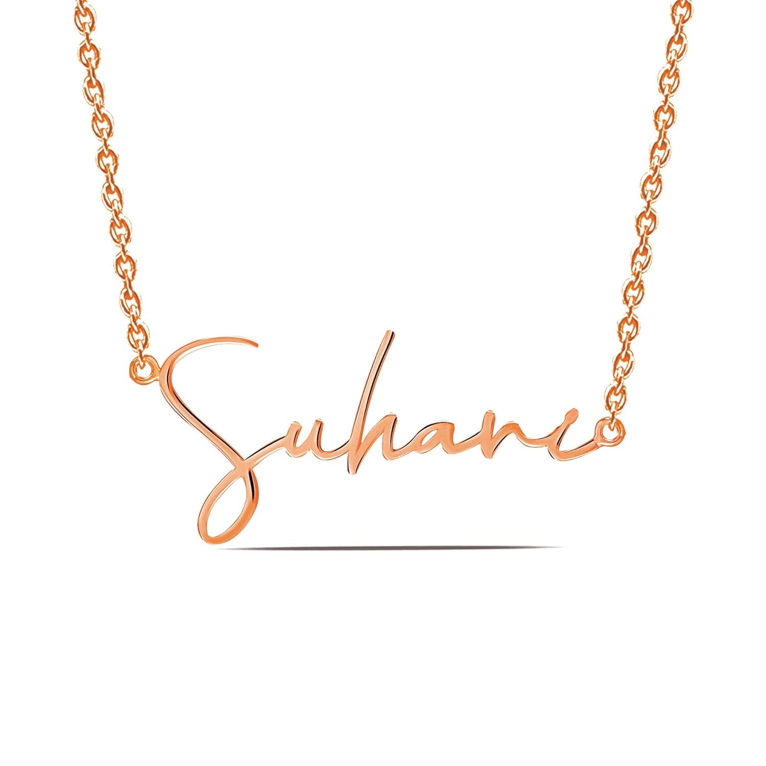 Gemsworld007 Suhani Personalized Customized Signature Style Rose Gold Plated Name Locket Pendant Necklace for Women and Girls with 18-inch Adjustable Chain (B0CKXG5TLH) Amazon Price History, Amazon Price Tracker
