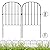 Getlay Decorative Garden Fence 24 Pack Black,24 Ft (L) X 24 in (H) Animal Barrier Fence for Small Dog, Garden Fence Border, Arched Rustproof Metal Fence Outdoor Flower Bed Landscape Decor