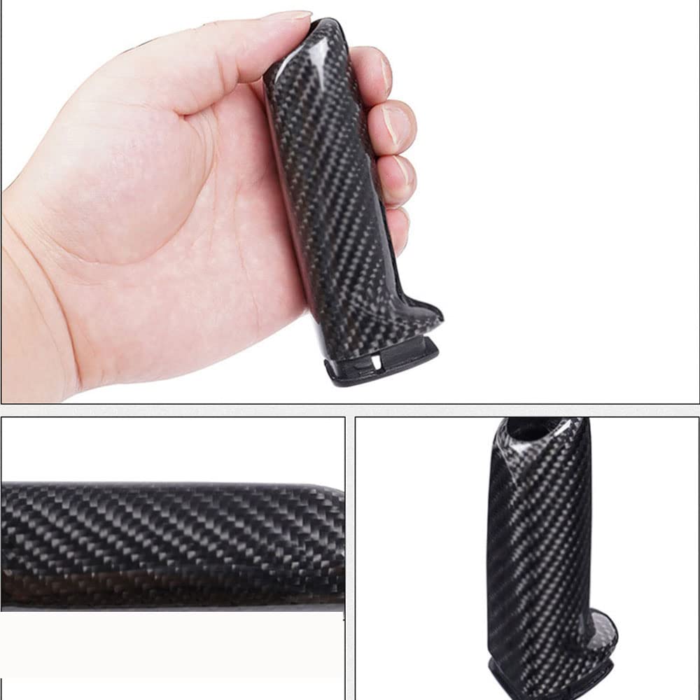 Baceyong Housse Poignée Frein à Main Fibre De Carbone - Compatible BMW Série 1 2 3 4 5