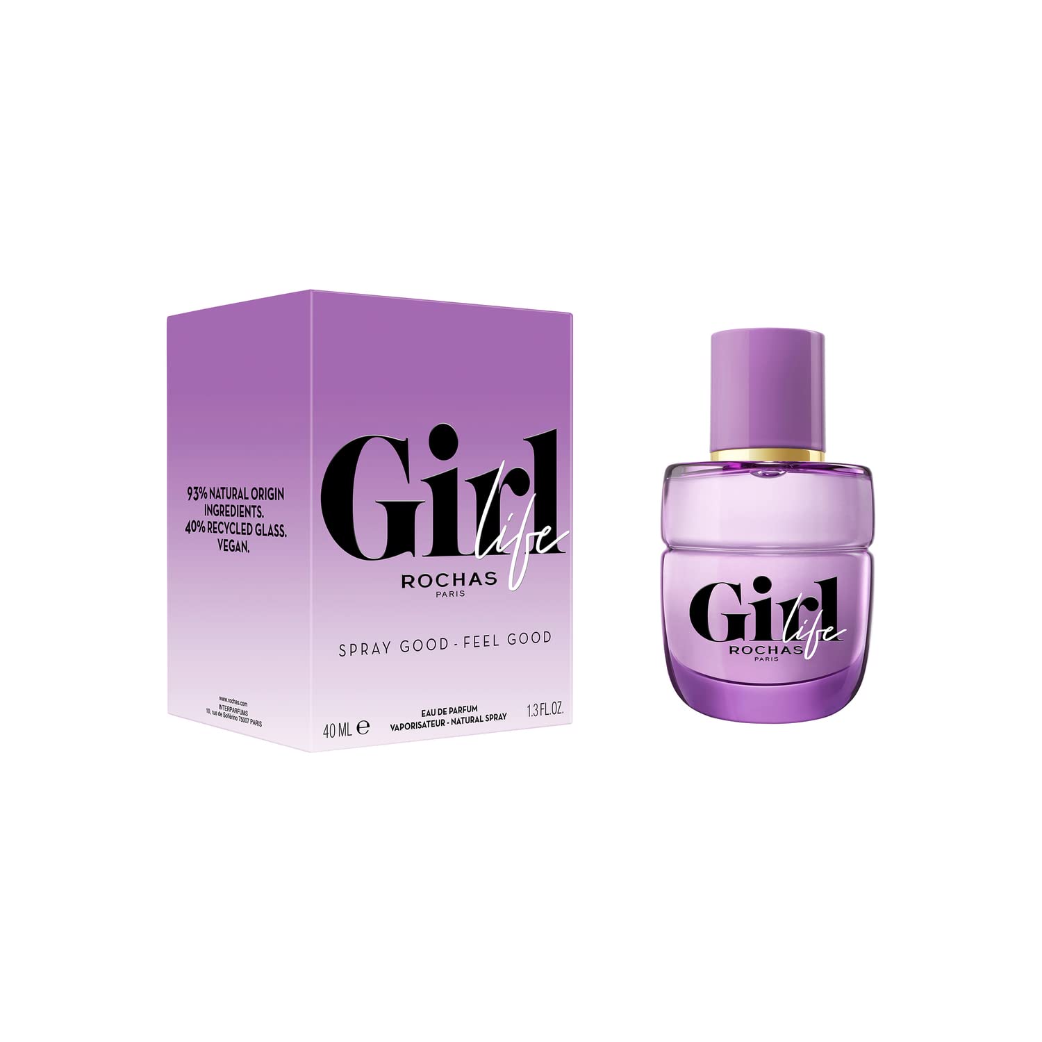 Rochas Girl Life Eau de parfum pour femme, ligne Girl Life, contenance : 40 ml