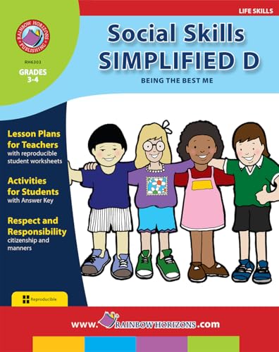 Social Skills Simplified D: Being the Best Me Gr. 3-4 - Rainbow Horizons Publishing