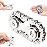 Yeefunjoy Fidget Chain Sensory Toys, Single Finger Smooth Fast Bearings Bike Chain Gears Hand Fidget Rotating, Durable Mechanics, Relieve Stress, Anxiety, Party Favors Gifts For Kids Adult Autism ADHD