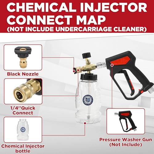Image of RIDGE WASHER Power Washer Undercarriage Cleaner, Chemical Injector Bottle