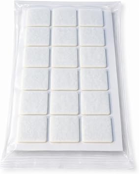 Yapışkanlı Keçe Ped, 30mm x 30mm, 21 Parça, Kare, Beyaz, Sandalye Koltuk Ayağı için, Parke Zemin Koruma, Çizilme ve Gürültü Önleyici