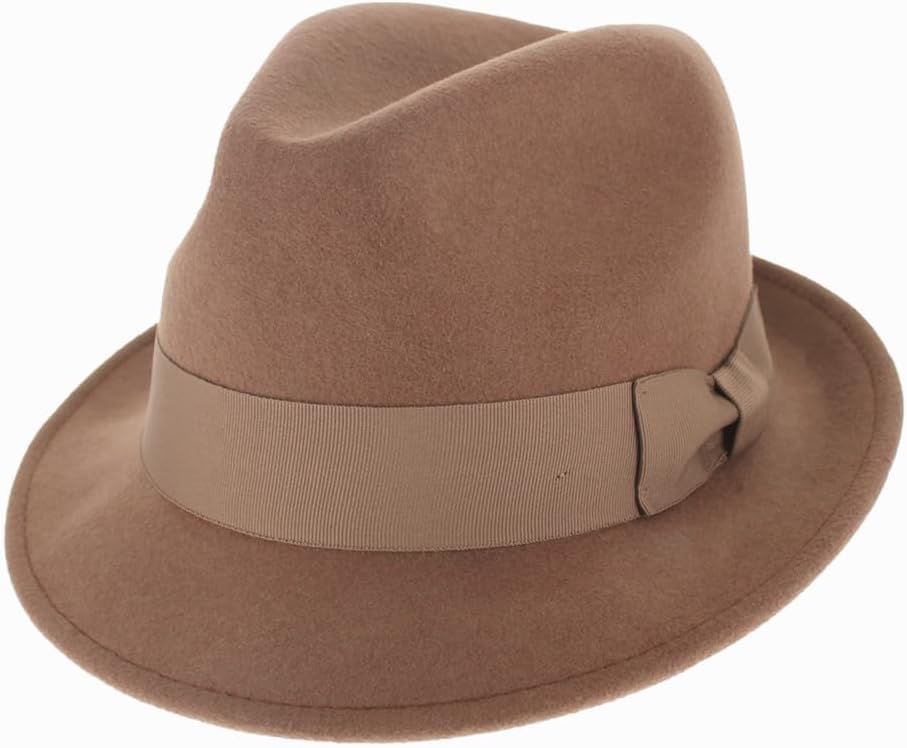 Hats in the Belfry Trilby Men/Women Snap Brim Vintage Dress Fedora Hat 100% Wool - Image 2