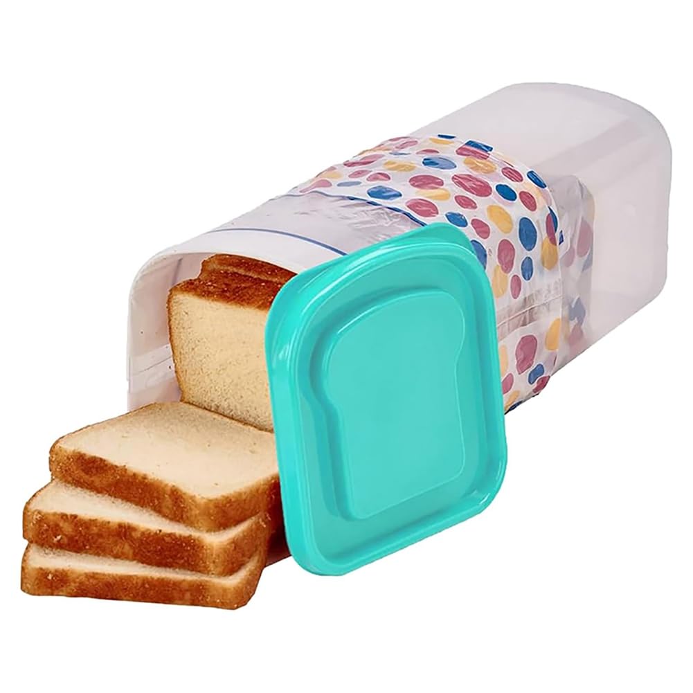 CTRLZS Transparent Bread Box Plastic -Keeping Toast Storage Holder with Lid Bread Crisper Bread Storage Container, Easy Install Easy to Use C