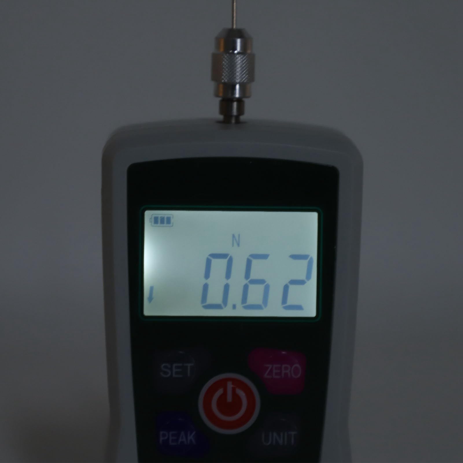 Mini Jauge de Force Numérique, Testeur de Traction 50N, Dynamomètre avec Modes Temps Réel/crête/premier Pic, Testeur de Pression de Tension Portable avec Unités N LB Kg Oz, étui