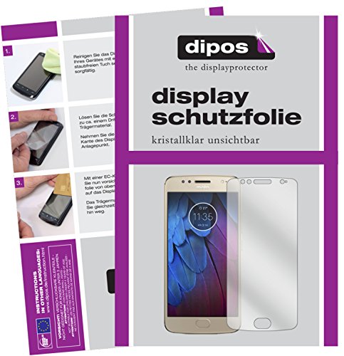 dipos I 2X Protector de Pantalla Compatible con Motorola Moto G5s Plus pelicula Protectora Claro