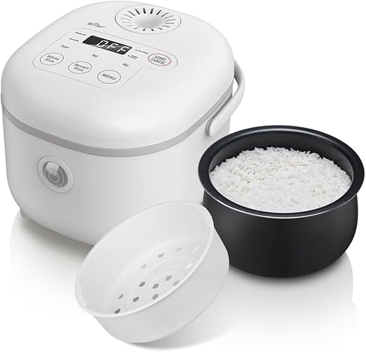 Bear 6 Multifunctional 4 Cups(Uncooked) Rice Cooker with Steamer for 1-4 People,...