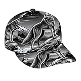 Fashionable Baseball Cap Wolf Howling Moon Dad Cap for Girls and Boys - Stretch Fit Moisture Wicking Breathable Cycling Cap Streetwear