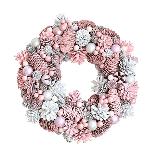 Couronne de Noël rose pour illuminer votre décoration de table et vos murs en fêtes