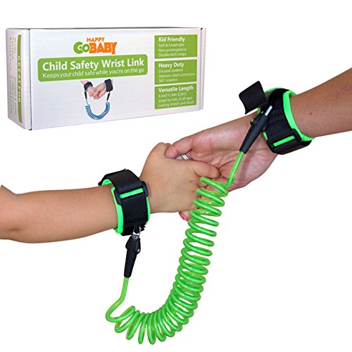 HAPPY GOBABY Pulseira de segurança para crianças, coleira infantil antiperda e arnês para caminhada para bebês e crianças, 2,0 m em verde gladiador