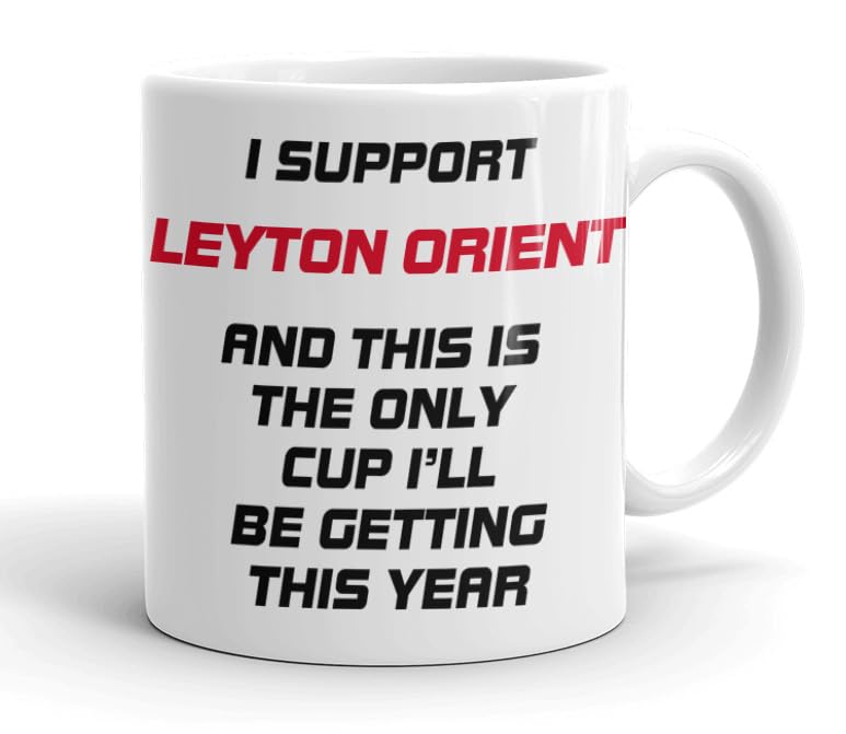 VIROSA Funny Football Mug – “Only Cup I’ll Be Getting This Year” – Gift for Leyton Fans, Dad, Friend or Colleague – 11oz Ceramic Coffee Cup – Funny Xmas, Birthday, Father’s Day Present — image 1