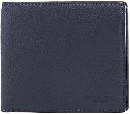 COACH Billetera MidnightCharcoal para hombre con lona distintiva carbon Midnightcharcoal
