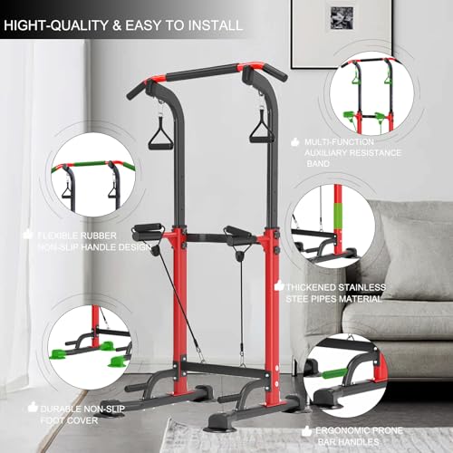 Leiblsufo Power Tower Stand - Pull Up Station, Adjustable Home Gym Strength Training Workout Equipment, Outdoor - Image 6