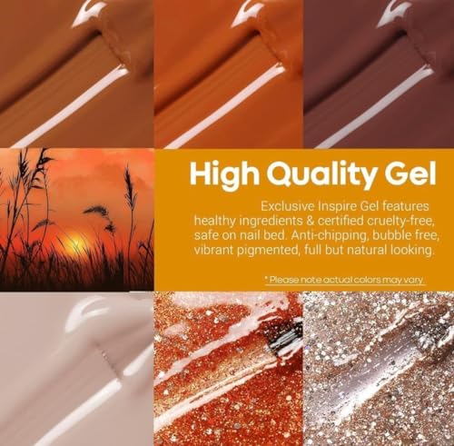 Image of Nail gel polish Set of 6, Quick Drying Nail Polish, Glossy Gel Finish Nail Kit | Highly Pigmented & Long Lasting Nail Enamel, Chip Resistance 15ml Each, Gift Set for Women Vacay Vibes