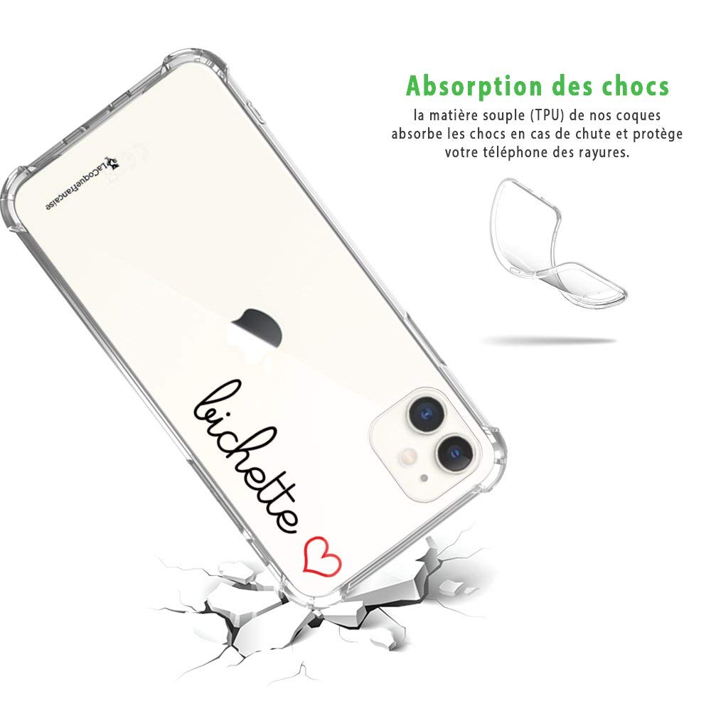 La Cover Francaise – Cover Per IPhone 11 In Silicone Trasparente Con Angoli Rinforzati Antiurto E Scritta Fashion - 3