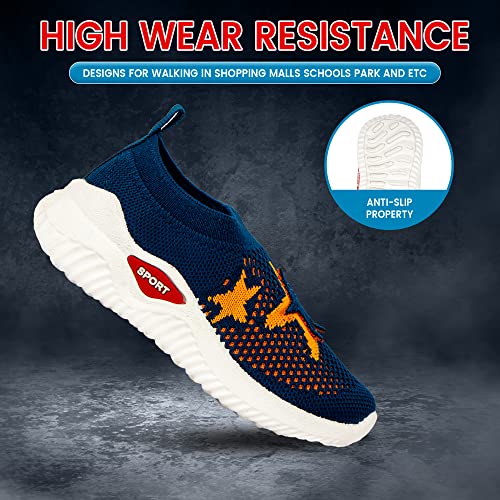 Image of Casual Shoes for 2 Years to 4 Years Kids Boys & Girls Star Non Woven Design Slip-On Light Weight Sneakers for Toddler