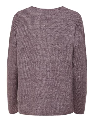 ONLY Damen ONLCAMILLA V-Neck L/S Strickpullover KNT 15204588, Rose Browndetail:Melange,S – Ansicht 4