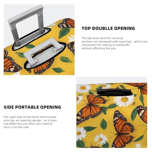 Monarch Butterfly Luggage Cover Elastic Washable Protector Anti-Scratch Travel Suitcase Covers With Concealed Zipper For 18-32 Inch Luggage Medium4