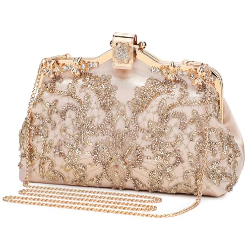 Image of UBORSE 1920s Vintage Clutch Purse Beaded Evening Bag for Women Formal Bridal Sequin Handbag Clutch for Wedding /Prom /Cocktail | 1920s