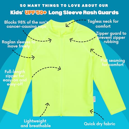 Image of SwimZip UPF 50+ Long Sleeve Rash Guard for Boys' and Girls' - Baby, Toddler, Kids