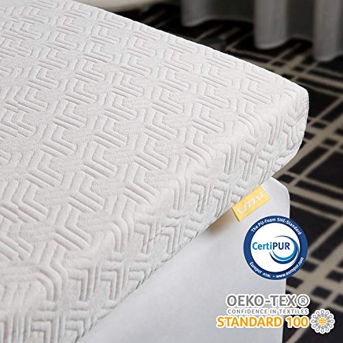 UTTU Topper-DEA-FBA, piel, Blanco, 160 x 200 cm