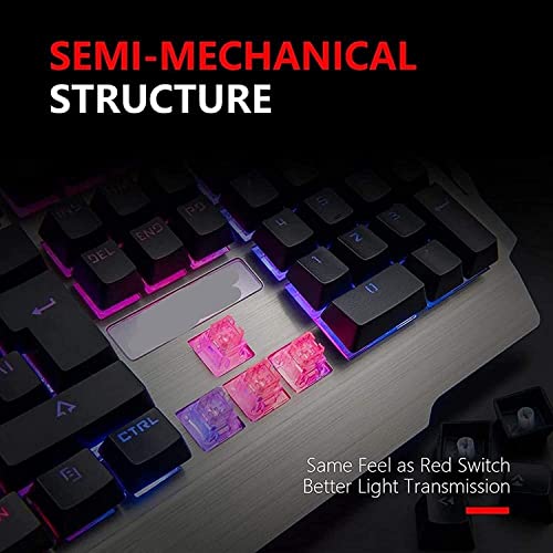 Teclado Mecánico NCRD11 USB con RGB y Reposamuñecas miniatura 6
