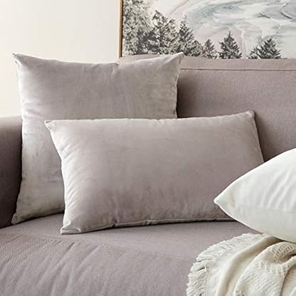MIULEE 1 Stück Samt Kissenbezug Kissenhülle Dekorative Sofakissen Dekokissen Groß Deko Couchkissen Zierkissen Bezug mit Verstecktem Reißverschluss für Sofa Schlafzimmer 65x65 cm Heart Wood – Bild 5