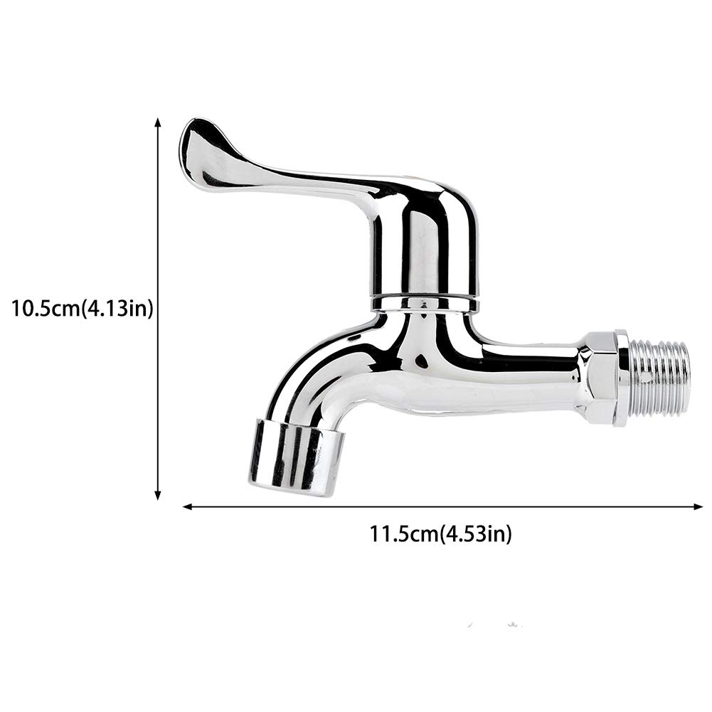 Washing Machine Faucet Sink Wall Mounted Single Handle Bathroom Water Tap Fish — view 8