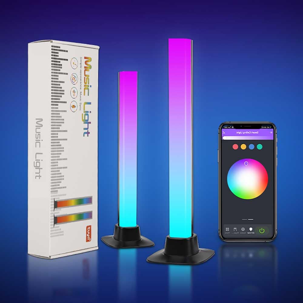 CANMEIJIA Smart LED Light Bars, Gaming Lights Multiple Lighting Flow Light Bars 16 Million Colors RGB APP Control Play Light Bar for TV Backlights 2 Pack