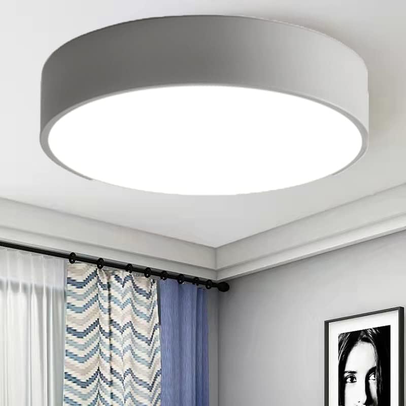 Plafonnier LED rond 50 cm à intensité variable gris 36W design