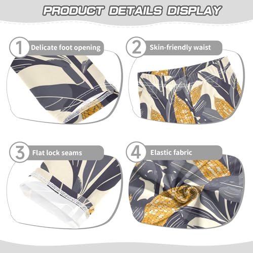 KLL Corn Cobs Beautiful Exotic Hawaiian Toddler Girls' Athletic Leggings Comfortable High Waisted Yoga Pants Exercise3