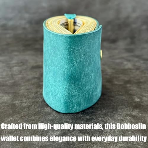 Bobboslin Leather Cash Wrap Wallet, The Genuine Leather Cash Wrap Wallet, CashHolder for Men with Magnetic Clasp, Small Money Wallets Organizer Holds 1–99 Bills (1pcs-Grey)4