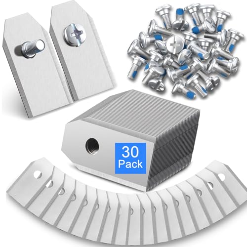 Cuchillas de Repuesto para Cortacésped Robot, Duraderas y Resistentes a la Corrosión, 30 Cuchillas + 30 Tornillos Puntiagudos, Accesorios Ideales para Jardín y Hogar