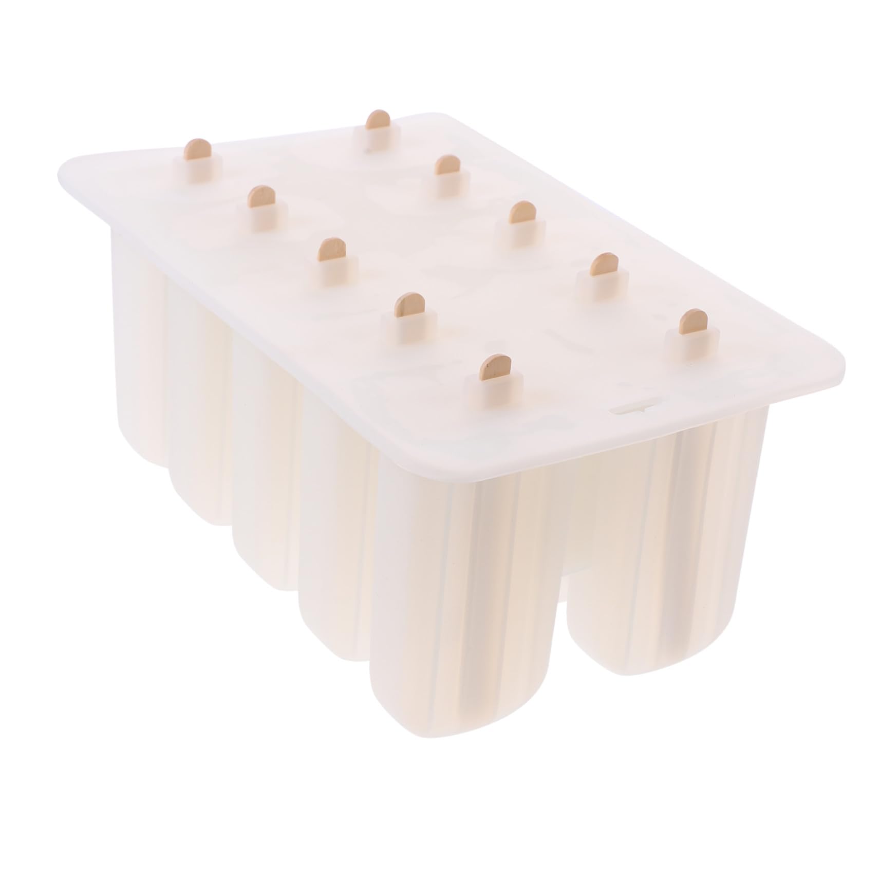VALICLUD Moule à Glace en Silicone Glaces Maison avec 10 Cavités, Facile à Démouler et Rangement Pratique, pour L'été DIY Couleur Aléatoire