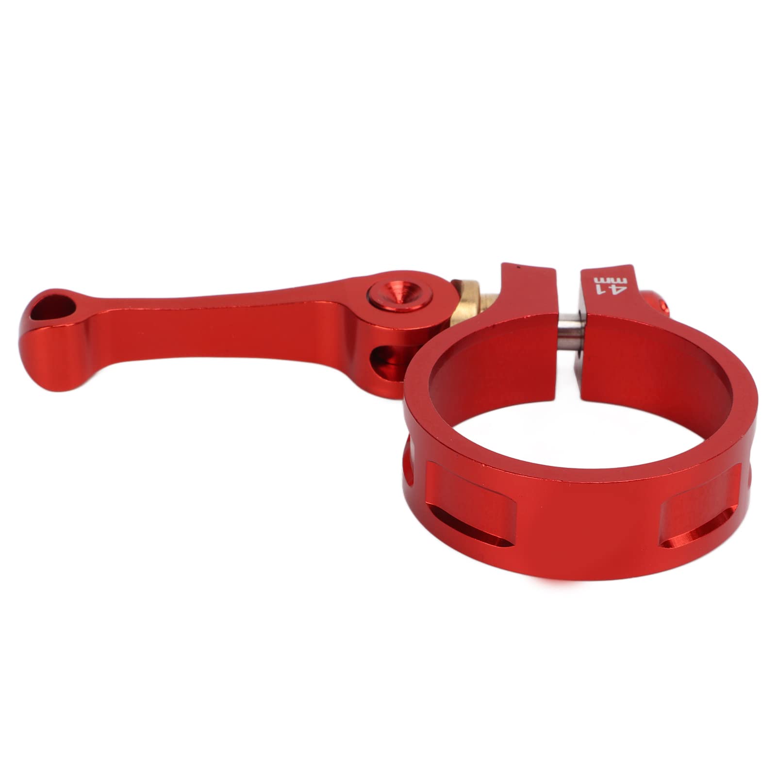 Bike Seat Post Clamp, 41mm CNC Seat Tube Clamp for Folding Bike(red)
