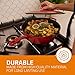 Bruntmor Enameled Cast Iron Skillet - 12 Inch Deep Cast Iron Skillet with Lid for Sautéing, Frying, Baking - Duke Blue Finish - Durable and Versatile Cast Iron Skillets for Every Kitchen