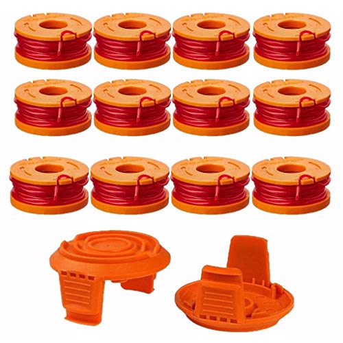 Zubehör Ersatz Spule fur Rasentrimmer, Rasentrimmerkopfspulen mit Trimmer Spule Ersatz, Rasentrimmer Fadenkopf Kompatibel mit WG150, WG151,