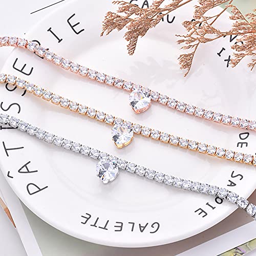 Rayminsino Bling Rhinestones Heart Shaped Cat And Dog Necklace Pet Gem Necklace Cat And Dog Rhinestone Collar Supplies #TOP2