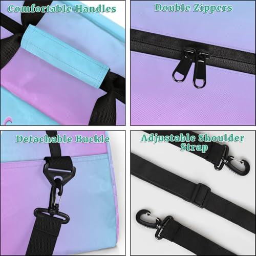 Personalized Kids Martial Arts Bag for Girls Boys Purple Blue Martial Arts Custom Name Travel Duffle Bags Customize Sport Gym Bag Overnight Sleepover Weekender Bag for School Practice Kids Gift4